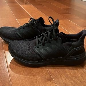 Men’s Adidas Ultraboost 20 Black/Black Prime Blue Running Shoes